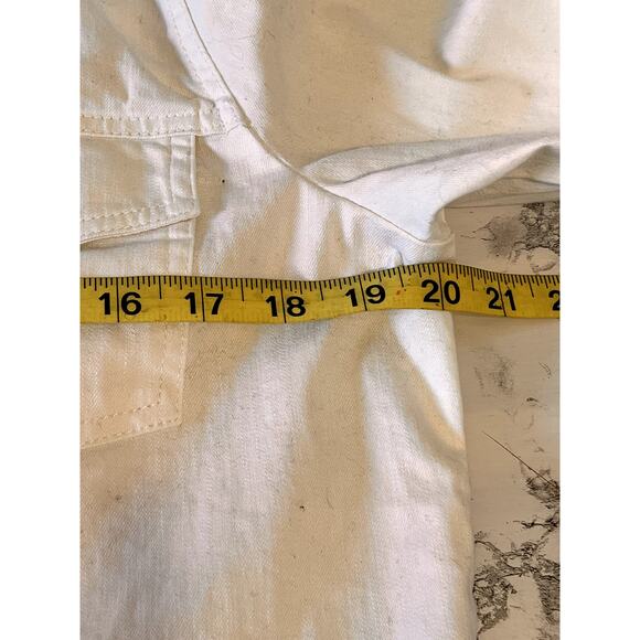 White Denim Jacket with Rhinestone Jacket Size S - Picture 5 of 11